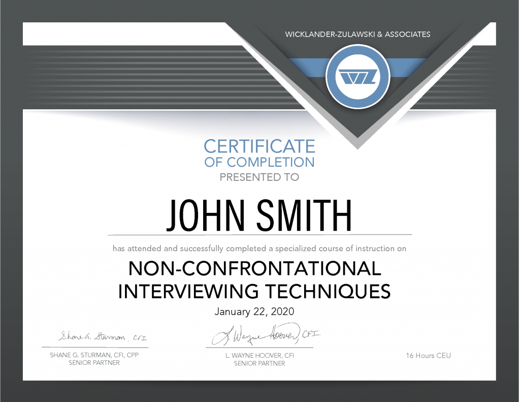 Certificate SAMPLE